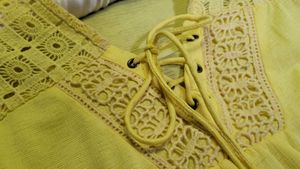 Pinterest Aesthetic Yellow Kurta Top