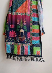 Colorful Embroidered Lehenga With Necklac