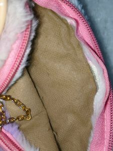 Fuzzy Chain Crossbody Bag