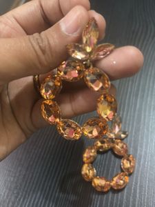 Statement Gemstone Hoop Earrings
