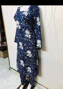 Printed Chikankari Kurta Set