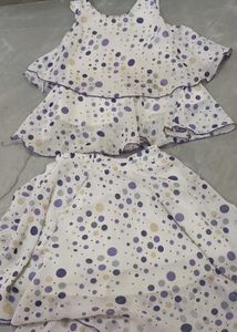 Cute Polka Dot Dress Set