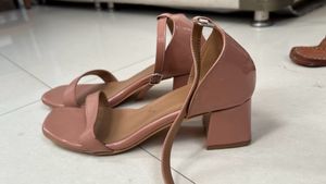 Madish Nude pink Block Heels