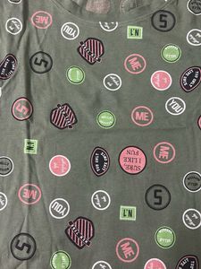 Trendy Olive Green Printed Crop Top