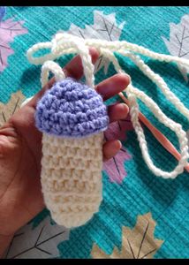 Crochet Mushroom Lipbalm Holder 🍄