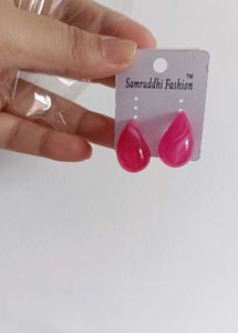 Pink Teardrop Earrings