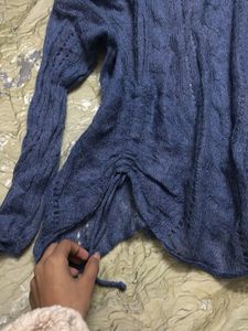 Blue Knit Cardigan