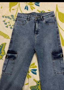 Blue Brand New Cargo Jeans Not Even Used Once
