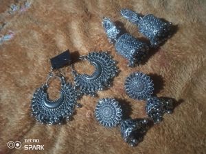 3 Combo Oxidized Earings