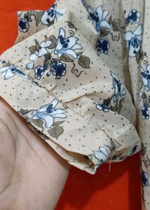 Floral Print Dress🎀✨ With Wrap Up Rope