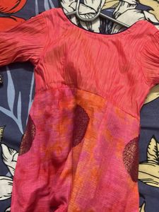 Coral &amp; Pink Ethnic Dress
