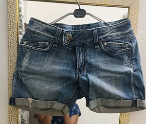 Ripped Denim Shorts