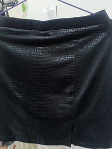 Faux Croc Mini Skirt