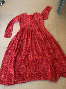 Red Printed Dress