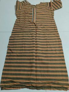 Brown Striped Kurta