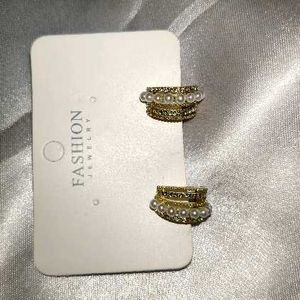 Pearl & Rhinestone Ear Cuffs