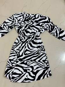 Zebra Print Dress &amp; Bag Set