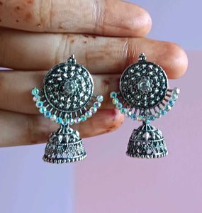 Silver Jhumka Earrings