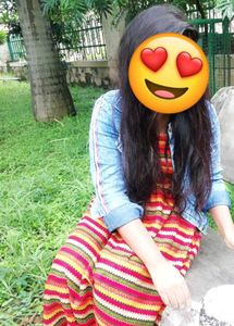 Striped Jumpsuit & Denim Jacket