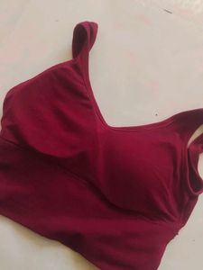 Burgundy Crop Top