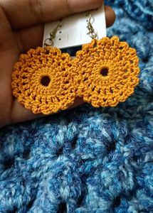 Handmade Crochet Flower Earrings