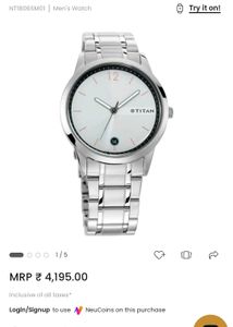 TITAN Original Watch Worth ₹4200 Without Bill, Box