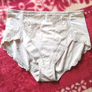 Beige colour silhouette Lace Detail Briefs/ pantie
