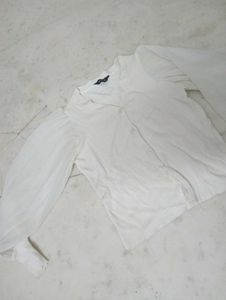 White Ribbed Cardigan