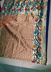 Beautiful multi colour banarasi silk saree