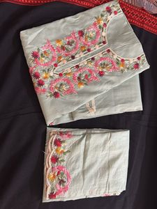 Embroidered suit material