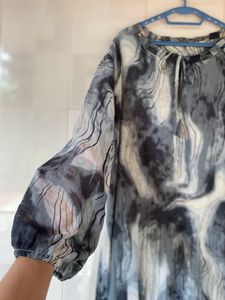 Grey &amp; Black Trendy Gown