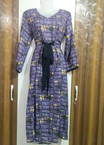 Patterned Midi Dress