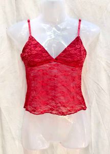 301611. Red Lace Cami Top