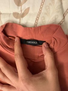 Forever21 Rust Sleeveless Mock Neck Bodysuit