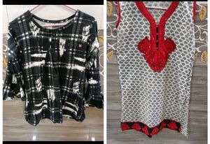 Black Color Frill Hand Top & Kurti