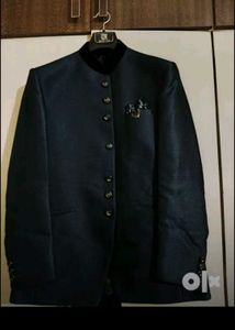Elegant Navy Bandhgala Blazer