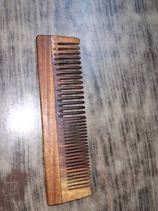 Pink Woolf Natural Wooden Beard &amp; Hair Comb