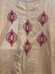 Yellow Embroidered Tunic