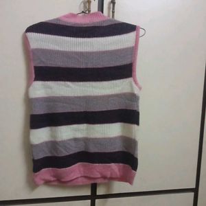 Striped Knit Vest