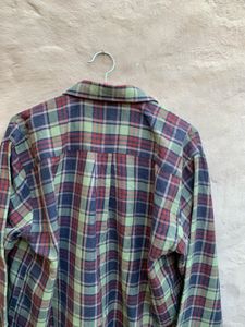 korean Vintage Plaid Flannel Shirt