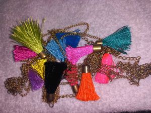 NEVER WORN🌸 BOHO TASSELED Necklace 💜💛💚