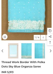 Big Diwali Discount!!!Organza Embroidered Sare