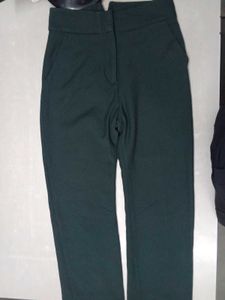 ZARA WOMEN Green Trousers