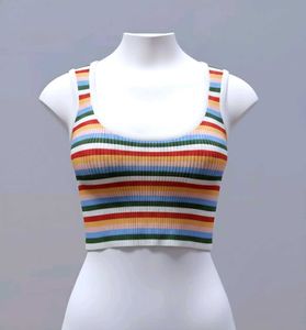 Striped Crop Tank Top