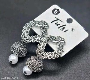 Silver Jhumka Earring Combo Of 6 🤍