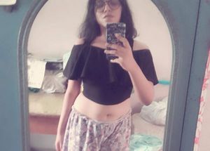 Black Off Shoulder Crop Top