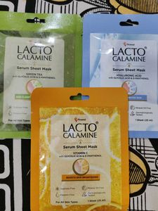 Lacto Calamine Sheet Mask 🎭 Set