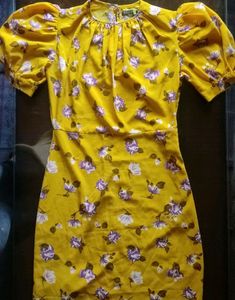Tokyo Talkies Yellow Floral Sheath Dress