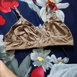 A Beautiful Comfortable Brown Cotton Bra For Teens