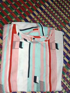 Striped Casual round neck Top